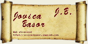 Jovica Basor vizit kartica